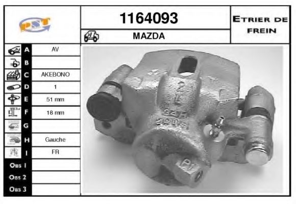 SNRA 1164093 Brake Caliper
